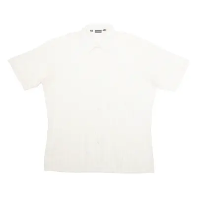 JEAN RIVE Womens Shirt Orange Striped 3/4 Sleeve M