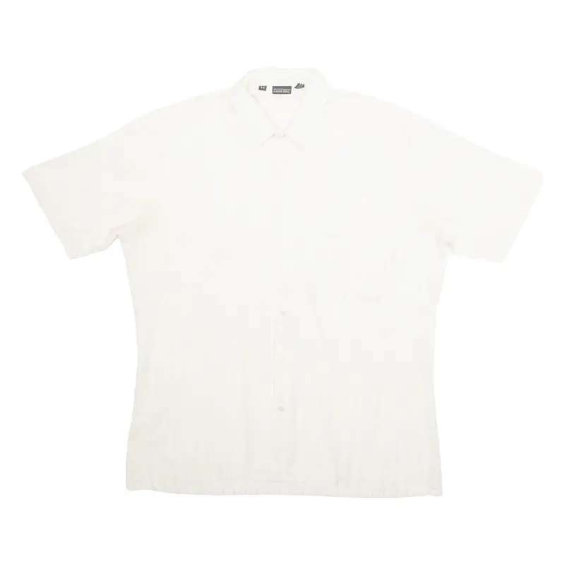 JEAN RIVE Womens Shirt Orange Striped 3/4 Sleeve M