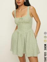Women's Gingham Print Cami Dress, Casual Sleeveless A Line Dress for Summer, Ladies Clothes for Beach Holiday, Womenswear