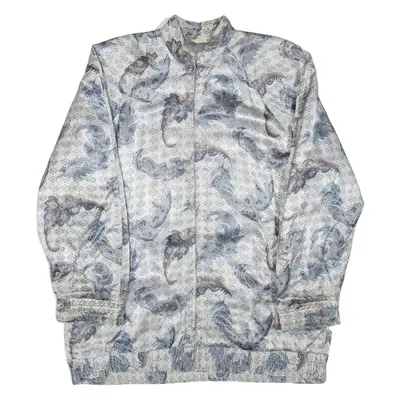 Womens Jacket White Viscose Paisley XL