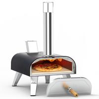 BIG HORN 12''/16'' Wood Pellet Pizza Ovens, 660°F Bake Neapolitan Pizza in 90s, Portable Outdoor Pizza Grill Stove, Stainles...