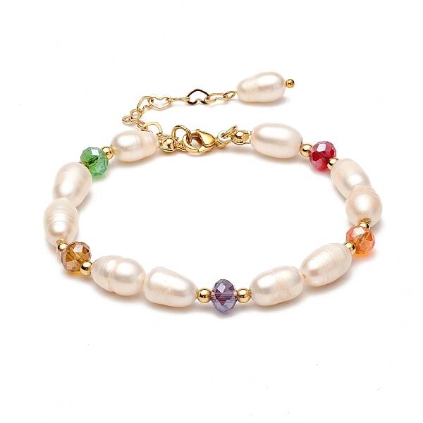 Natural Pearl Beaded Bracelets for Mom Women Girl