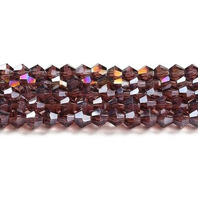 Transparent Electroplate Glass Beads Strands