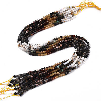 Natural & Synthetic Mixed Gemstone Beads Strands