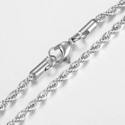 Non-Tarnish 201 Stainless Steel Rope Chain Necklaces