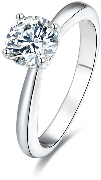 Beneto Silver ring with crystals AGG200 - Circuit: 50 mm