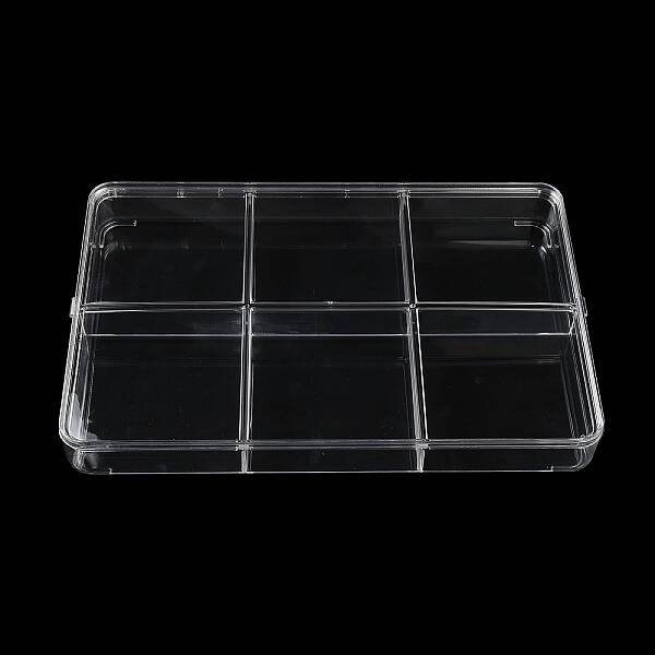 6 Grids Plastic Bead Containers with Cover