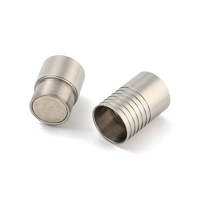 Tarnish Resistant 304 Stainless Steel Magnetic Clasps with Glue-in Ends