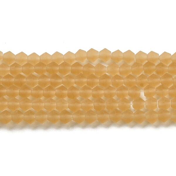 Imitate Austrian Crystal Frosted Glass Beads Strands