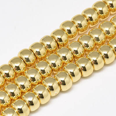 Electroplate Non-magnetic Synthetic Hematite Beads Strands