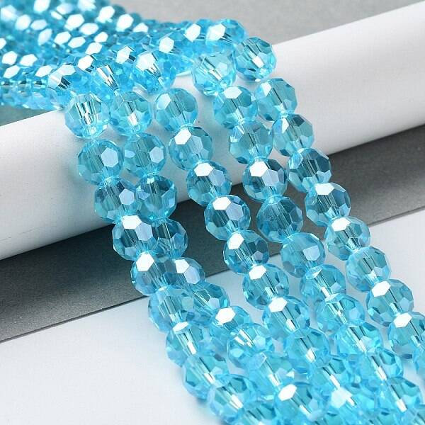 Electroplate Glass Bead Strands