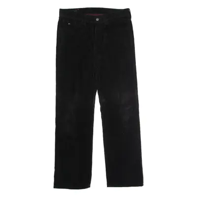 TOMMY HILFIGER Mens Corduroy Trousers Black Regular Straight W34 L32