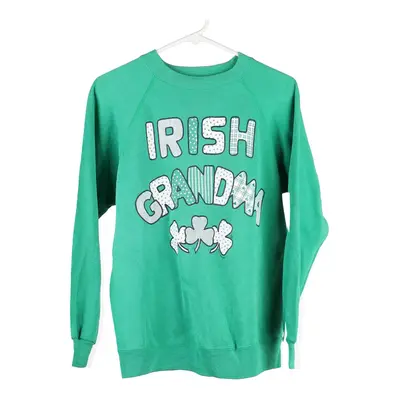 Irish Grandma Hanes Graphic Sweatshirt - Medium Green Cotton Blend
