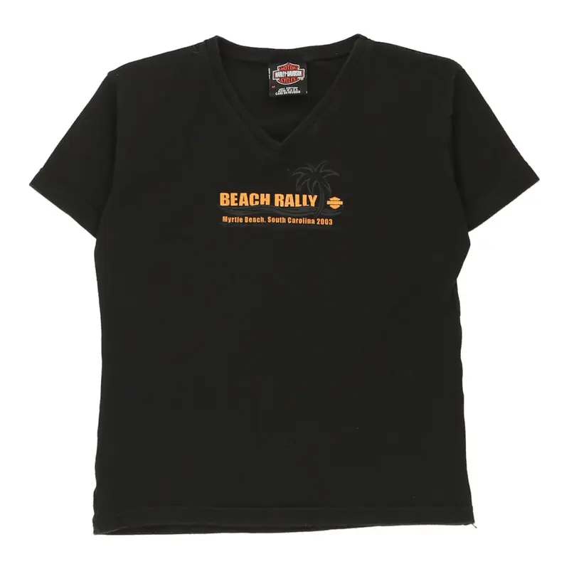 Myrtle Beach South Carolina 2003 Harley Davidson T-Shirt - Medium Black Cotton