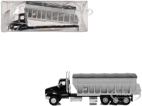 Peterbilt 579 Potato/Sugar Beet Truck Black 1/87 (HO) Plastic Model Car by Promotex