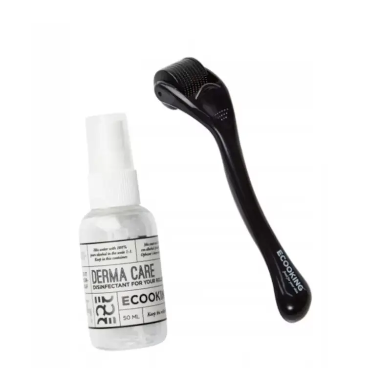 Ecooking derma roller black elasticity and firmness face massage roller