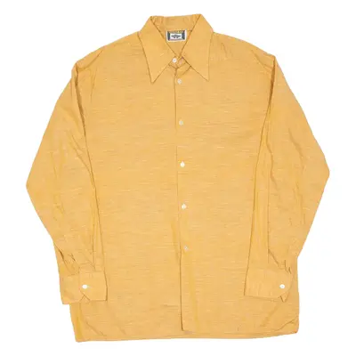 Mens Shirt Orange Long Sleeve XL