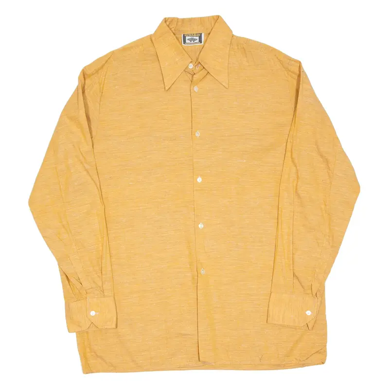 Mens Shirt Orange Long Sleeve XL