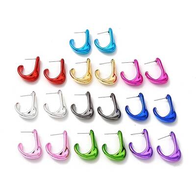 Twist Teardrop Acrylic Stud Earrings