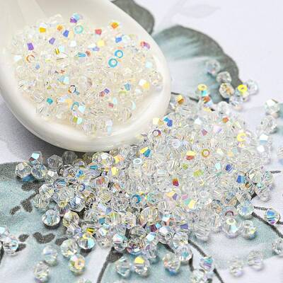 AB Color Plated Electroplate Transparent Glass Beads