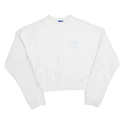 CHAMPION Womens Sweatshirt White M