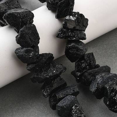 Natural Black Tourmaline Beads Strands