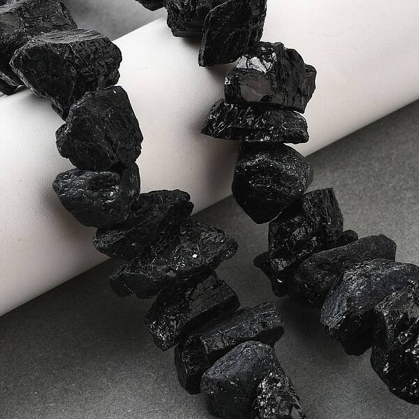 Natural Black Tourmaline Beads Strands