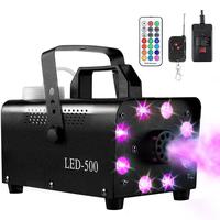 Fog Machine, Smoke Machine for Party, 500W With 13-Colors 8 LED Lights & Strobe Effect With Wireless Remote Control For Weddi...