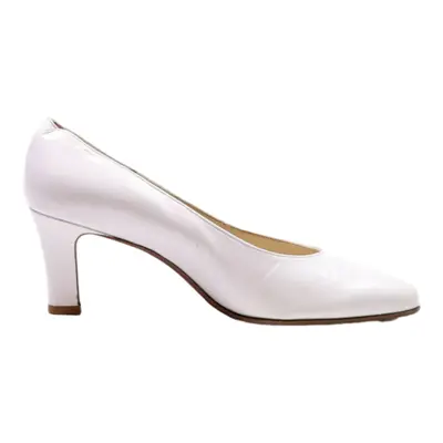 BALLY Pump Heels White Leather Womens UK 4.5