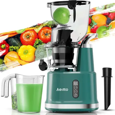 Cold Press Juicer, Whole Vertical Juicer, Slow Masticating Juicer Machines, with Big Wide 83mm Chute, Cold Press Juicer for W...