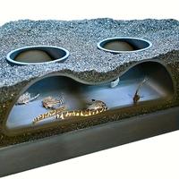 Aquarium Cave System with Bio-curved Tunnels, Expandable Natural Shelter for Large Fish Tanks, Non-toxic Resin Decor for Cich...