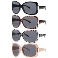 4 Pack Bifocal Reading Sunglasses forWomen Fashion Sun Readers UV400Protection Vintage Oval Sun Reading