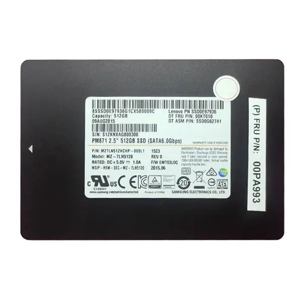 00PA993 Lenovo 512GB Triple-Level Cell SATA 6Gb/s 2.5-Inch Solid State Drive
