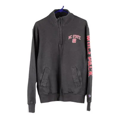NC State Wolf Pack Champion College 1/4 Zip - Medium Grey Cotton Blend
