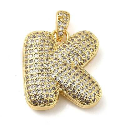 Brass Micro Pave Cubic Zirconia Pendants