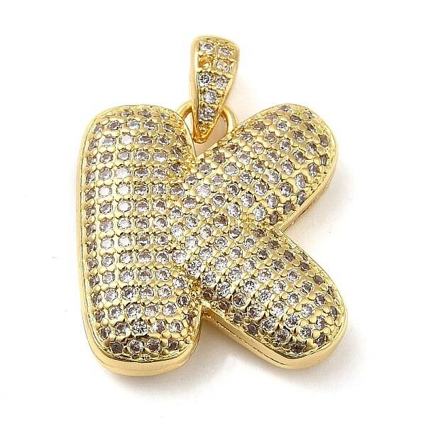 Brass Micro Pave Cubic Zirconia Pendants