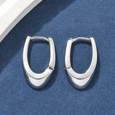 U-Shaped Brass Hoop Earrings