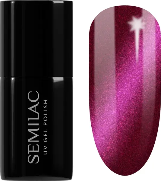 Semilac UV Hybrid Silk Effect Gel Nail Polish with UV/LED Lamp Color 468 Pink Cosy Essential 7ml