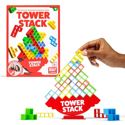 Tower Stack - 2 Player Stacking Game for Kids Teens & Adults | TikTok-Famous Building Block Set | Ready Set Stack Game Night ...
