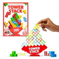 Tower Stack - 2 Player Stacking Game for Kids Teens & Adults | TikTok-Famous Building Block Set | Ready Set Stack Game Night ...