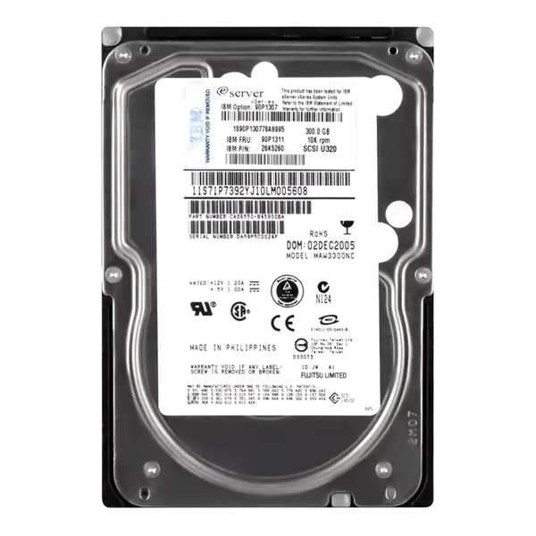 90P1307 IBM 300GB Ultra-320 SCSI 10000 3.5-inch Hard Drive
