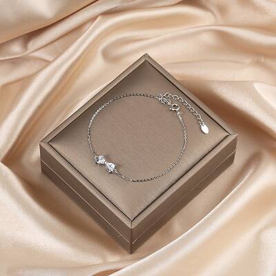 925 Sterling Silver Bowknot Link Bracelets