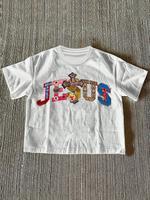Men's Jesus Print Round Neck Graphic Tee, Vintage Trendy Casual Short Sleeve T-shirt for Daily Wear, Men's Summer Outfit, Top...