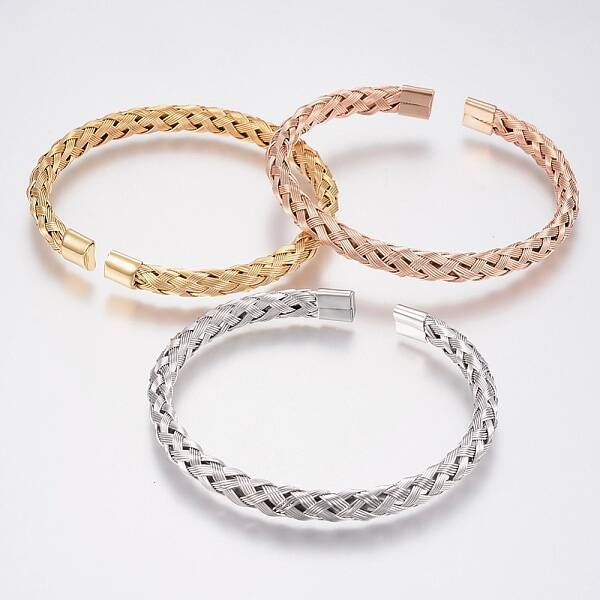 304 Stainless Steel Cuff Bangles Torque Bangles