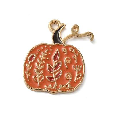 Thanksgiving Day Golden Tone Alloy Enamel Pendants