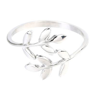 Non-Tarnish 304 Stainless Steel Leaf Cuff Rings