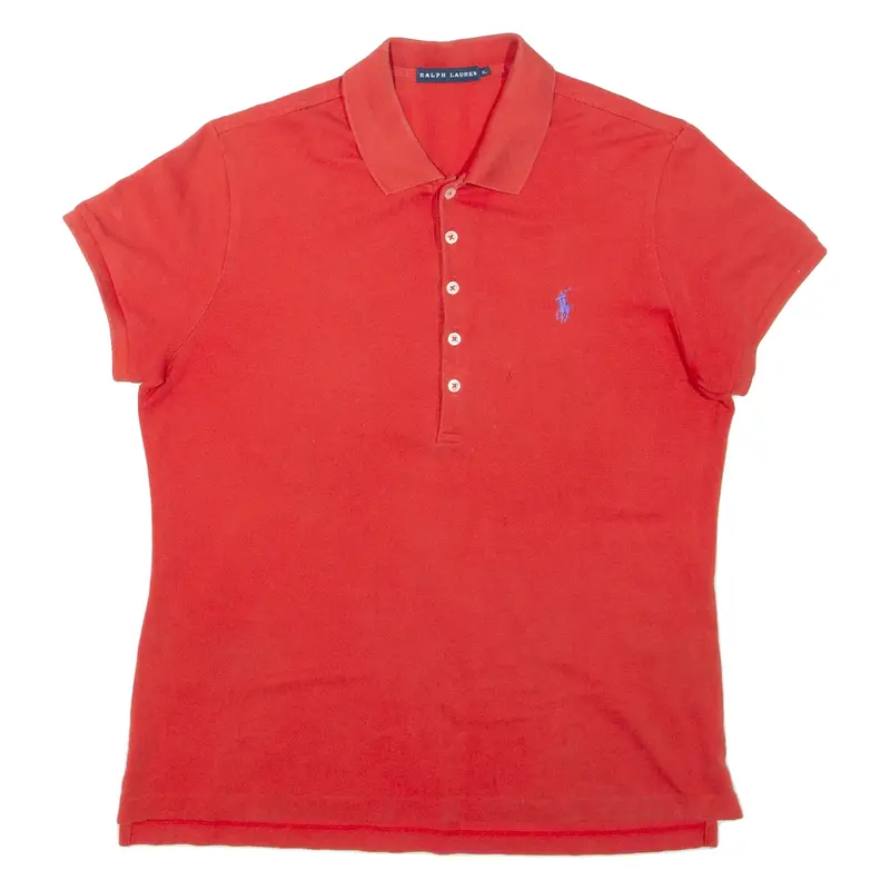 RALPH LAUREN Womens Polo Shirt Red XL
