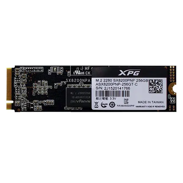 ASX8200PNP-256GT-C Adata XPG SX8200 Pro 256GB PCI Express 3.0 Triple-Level Cell M.2 Solid State Drive