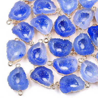 Electroplate Druzy Resin Links connectors