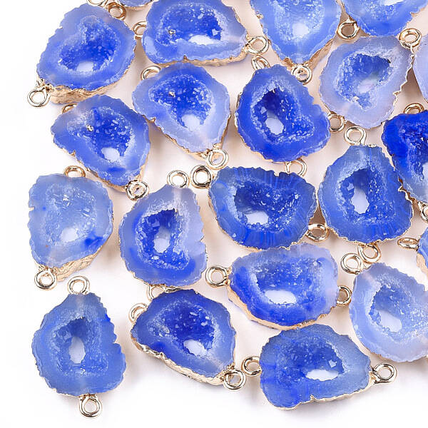 Electroplate Druzy Resin Links connectors